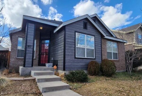 Exterior siding project before and after