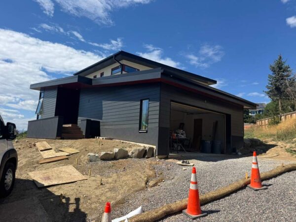 House renovation featuring new siding materials