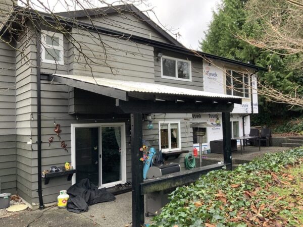 Home exterior renovation with new siding