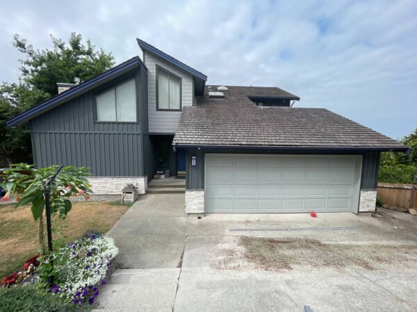 Exterior upgrade with new James Hardie Panel siding installed