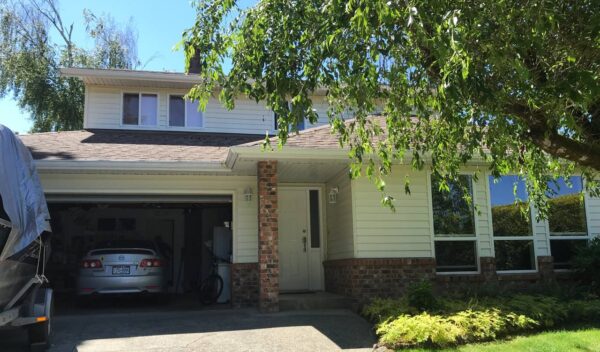 Exterior siding project before and after