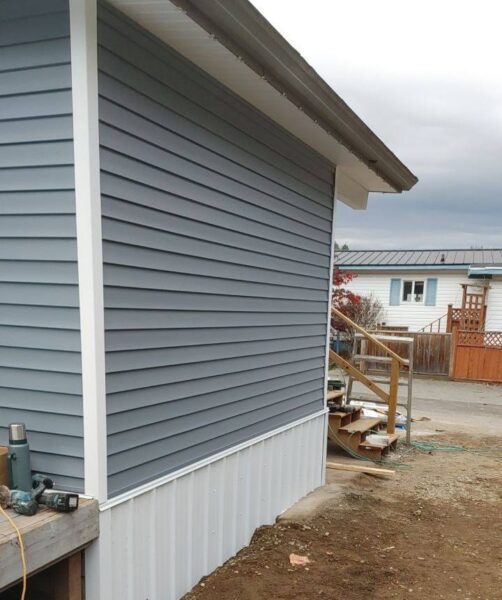 Completed vinyl siding project in Indigo