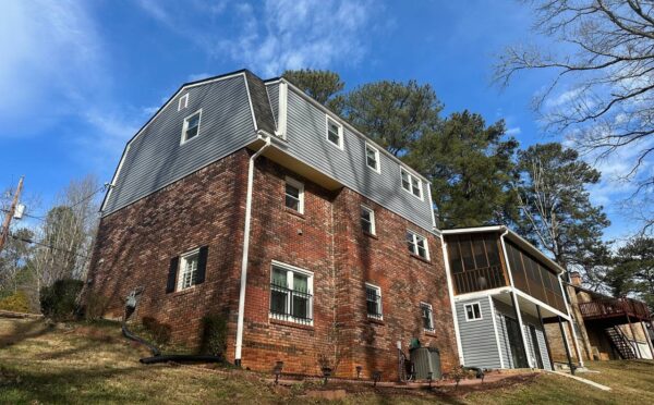 Finished siding installation on residential home