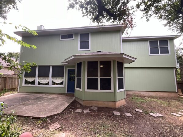 Completed James Hardie residential siding replacement