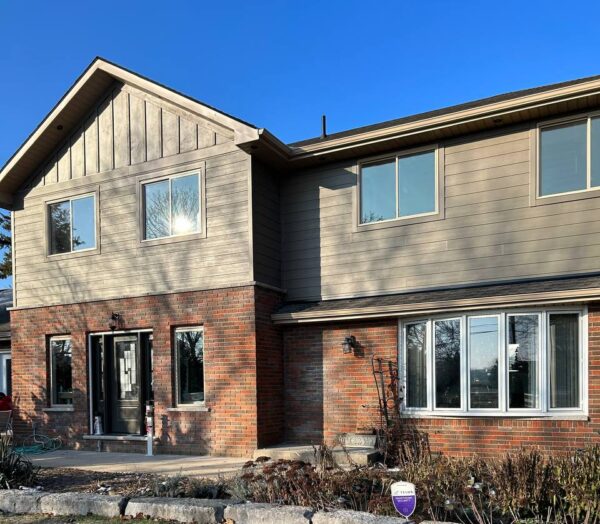 Finished James Hardie siding installation on residential home