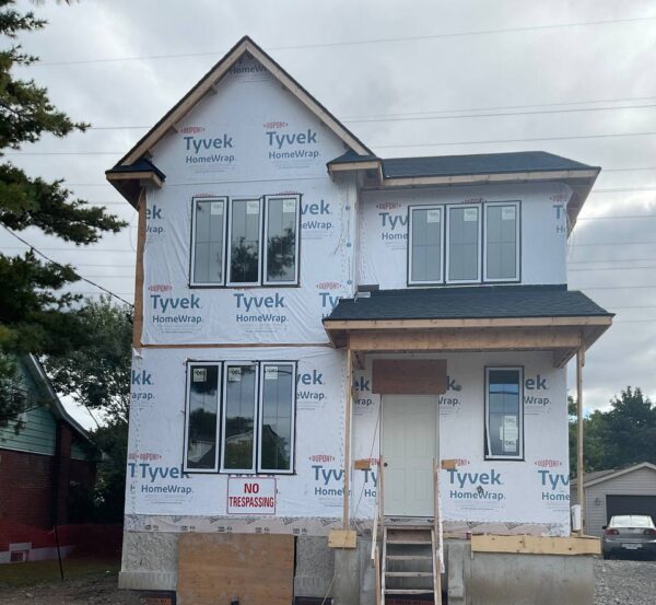 New build exterior siding project before and after
