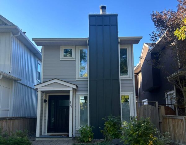 Residential home siding improvement project in Calgary