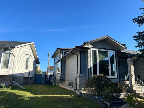 Completed residential siding replacement in Calgary