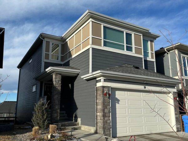 Calgary exterior siding project before and after