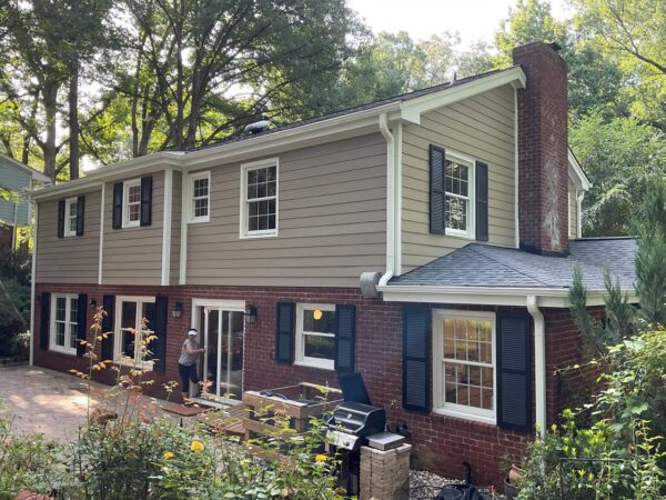 James Hardie Plank Smooth ColorPlus (Khaki Brown) siding renovation