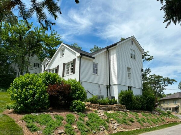 Finished siding installation on residential home