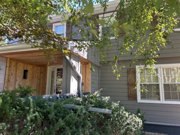 Cedar to James Hardie Lap Siding installation in Aged Pewter