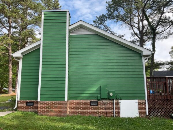 Finished siding installation on residential home
