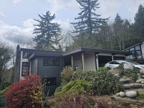 Home exterior renovation with new siding in Coquitlam