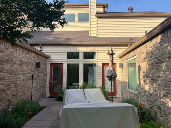 Exterior upgrade with new siding installed