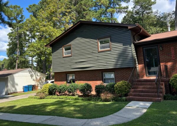 Exterior siding project before and after