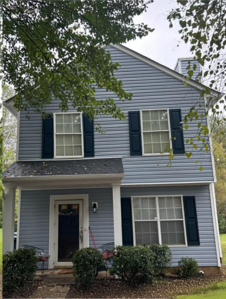 Finished siding installation on residential home