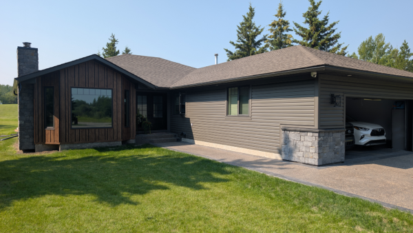 Finished siding installation on residential home