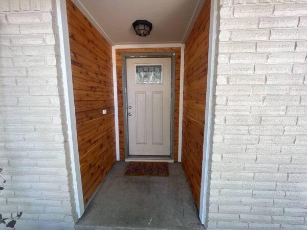 Wood to JH Soffit, fascia and siding.