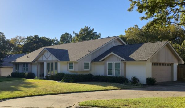 Exterior upgrade with new siding installed