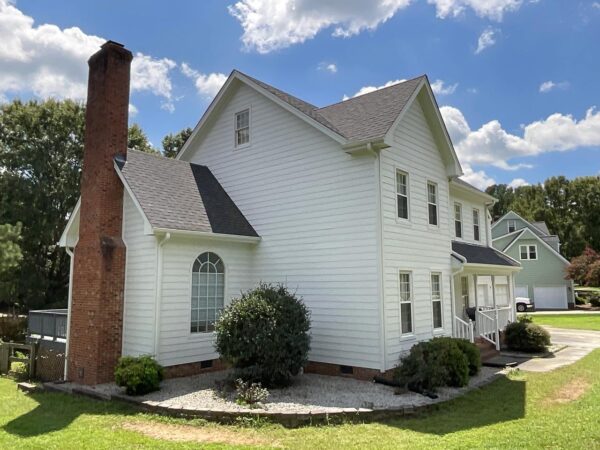 Replaced White Masonite with White Hardie Full house siding