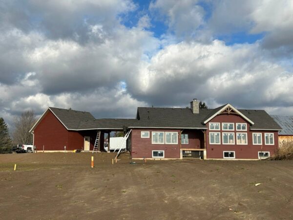 House renovation featuring new siding materials