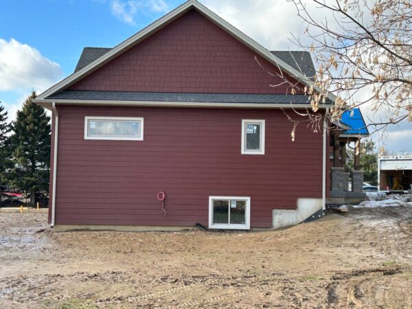 House renovation featuring new siding materials