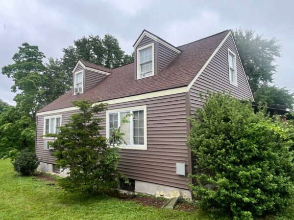 Finished siding installation on residential home