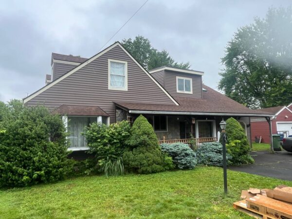 Finished siding installation on residential home