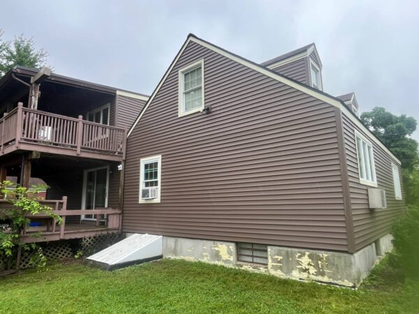 Finished siding installation on residential home