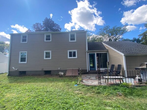 Completed residential siding replacement