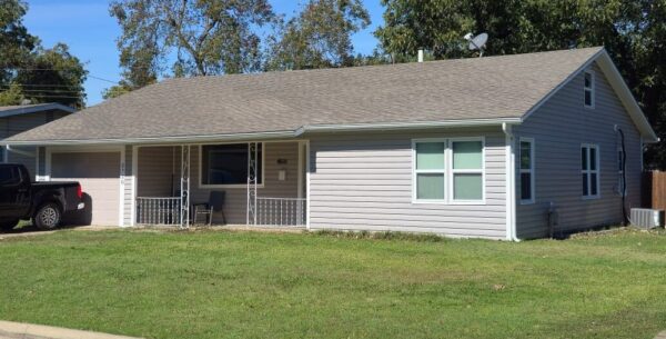 Exterior upgrade with new siding installed
