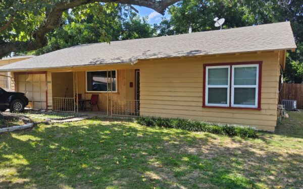Exterior upgrade with new siding installed