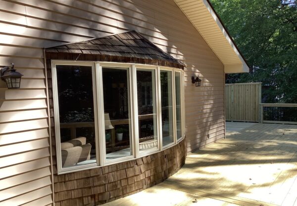 House renovation featuring new siding materials