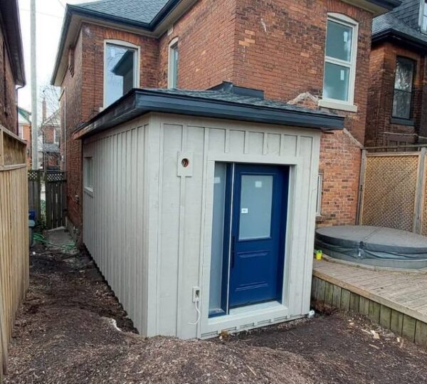 Exterior siding project before and after