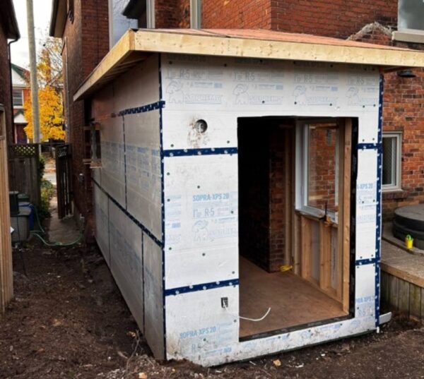 Exterior siding project before and after