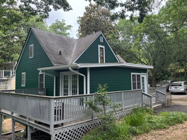 VINYL SIDING REPLACED WITH JAMES HARDIE PRIMED 8.25