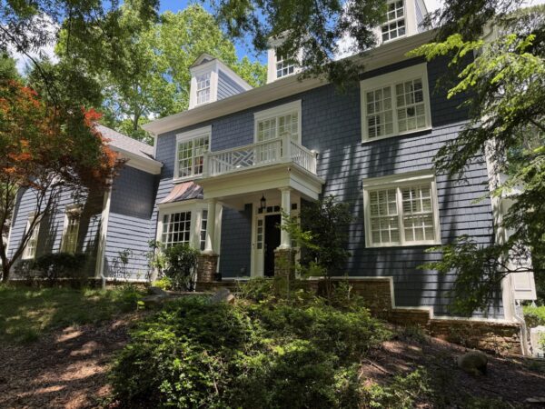 CEDAR SHINGLES REPLACED WITH JAMES HARDIE STRAIGHT SHINGLES AND 8.25