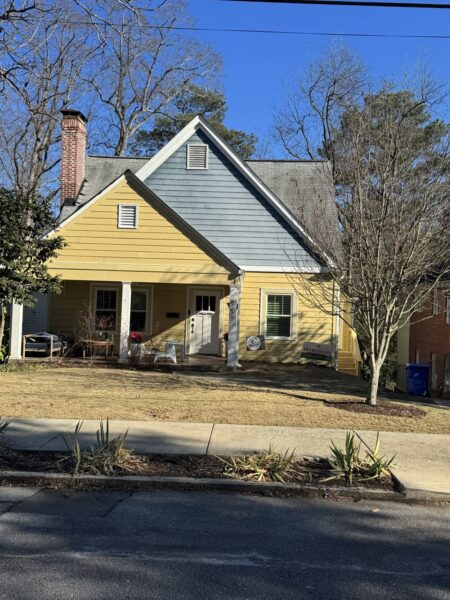 Home exterior renovation with new fiber cement siding