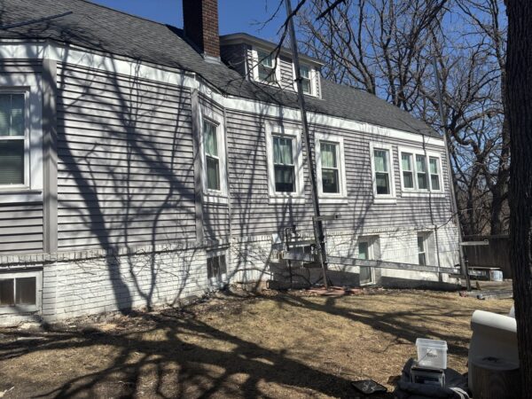 House renovation featuring new siding materials
