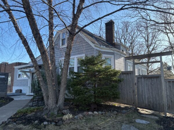House renovation featuring new siding materials