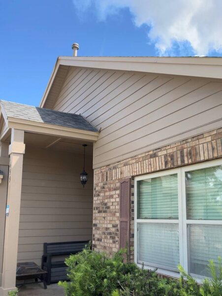 Exterior upgrade with new siding installed