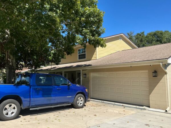 House renovation featuring new siding materials
