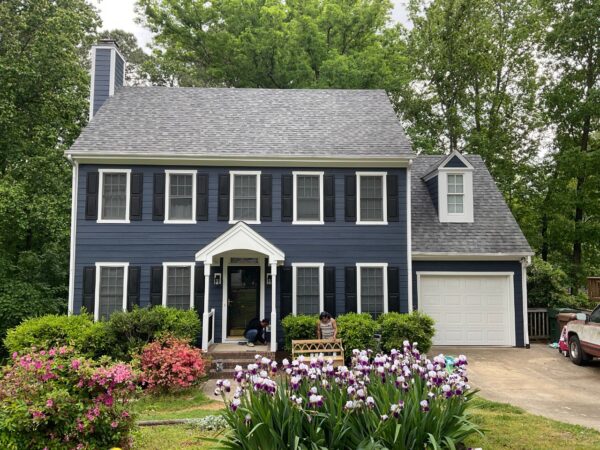 Previously Masonite JH Plank Cedarmill ColorPlus in Deep Ocean