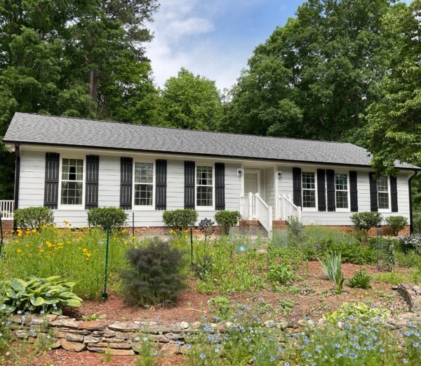 Completed residential siding replacement