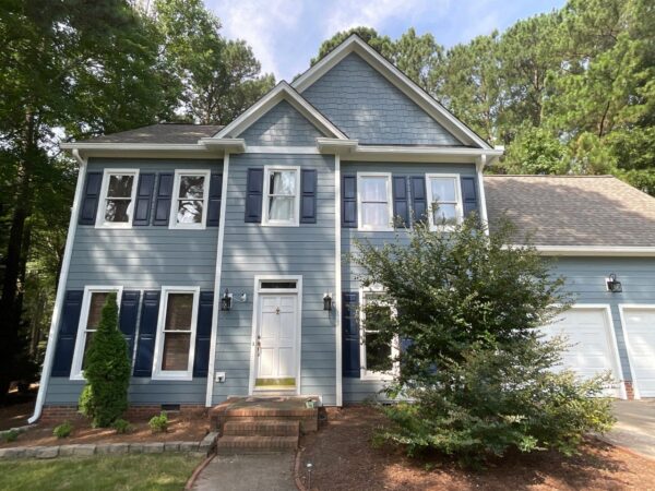 House renovation featuring new fiber siding materials
