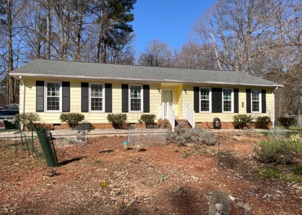 Completed residential siding replacement