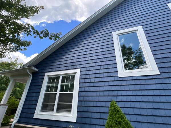 House renovation featuring new vinyl siding materials