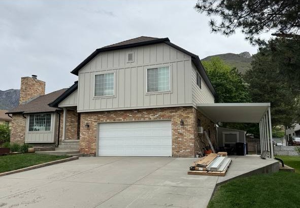 Exterior upgrade with new siding installed