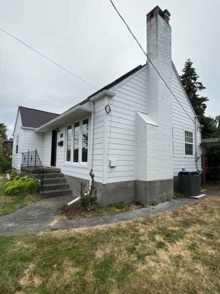 Completed residential siding replacement